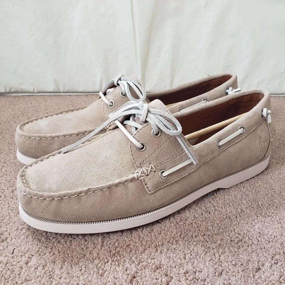 NWT Polo Ralph Lauren Milkshake Merton Suede Boat Shoes Mens Size 11